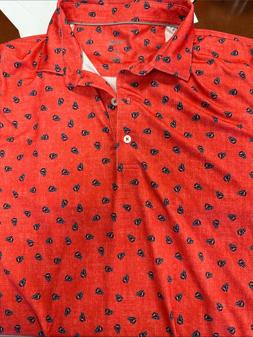 Johnnie-O Men's Red NC State Polo